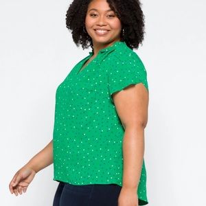 41 Hawthorn Green Tiffany tulip sleeve blouse